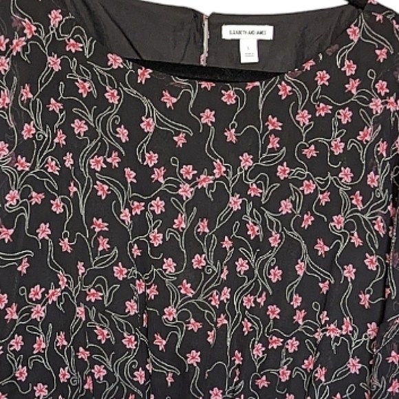 L • Elizabeth & James • Boatneck Elastic Waist Dress - Picture 7 of 8